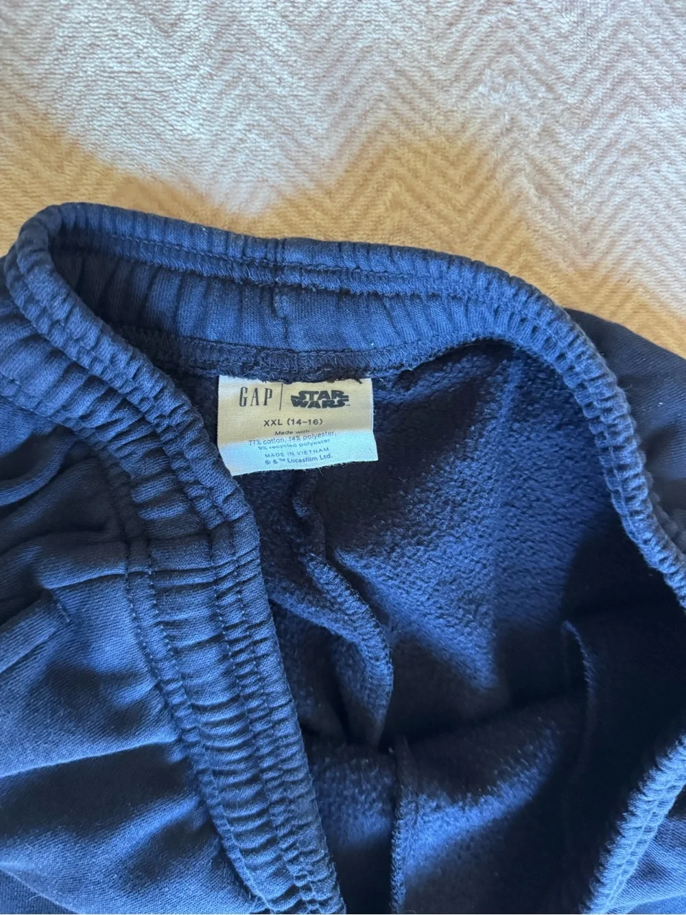 GAP Navy Kids Sweatpants - Comfortable Fleece Lined Bottoms - size XXL